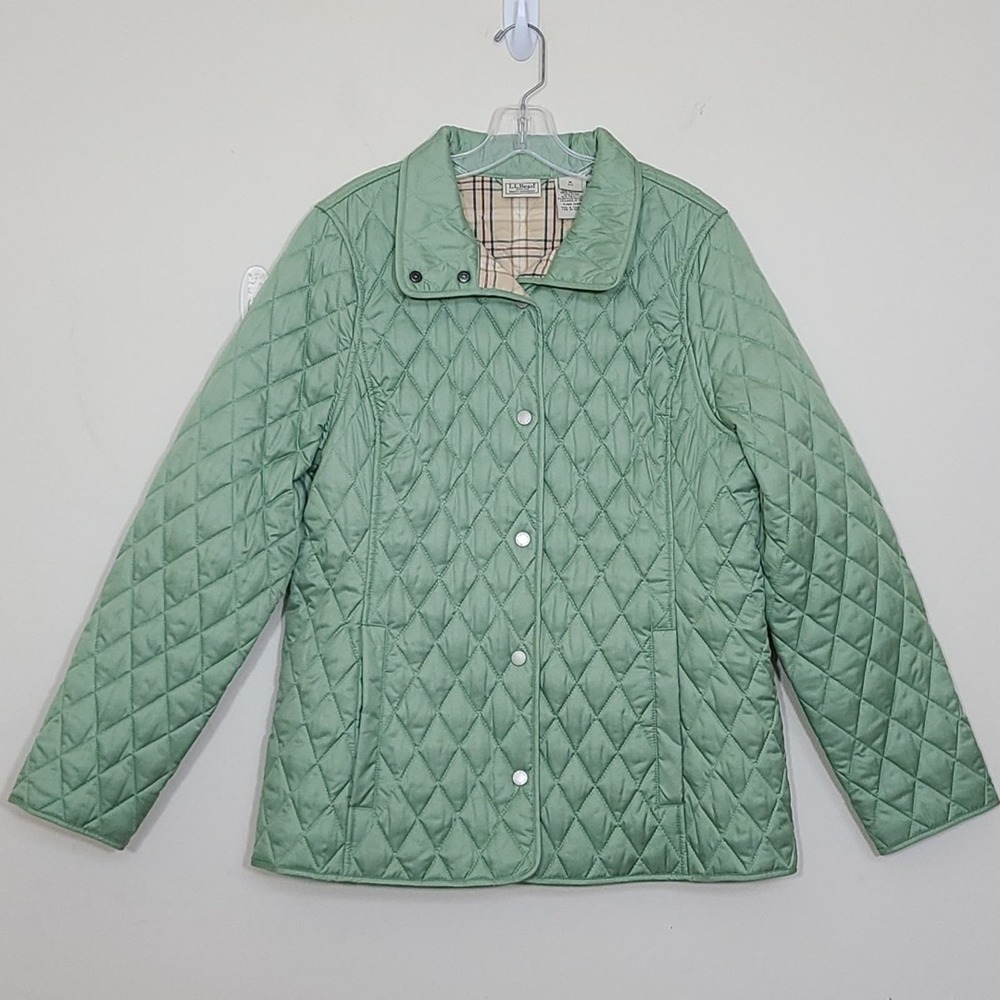 L.L.Bean Women's Quielted Jacket Outdoor Green Size M